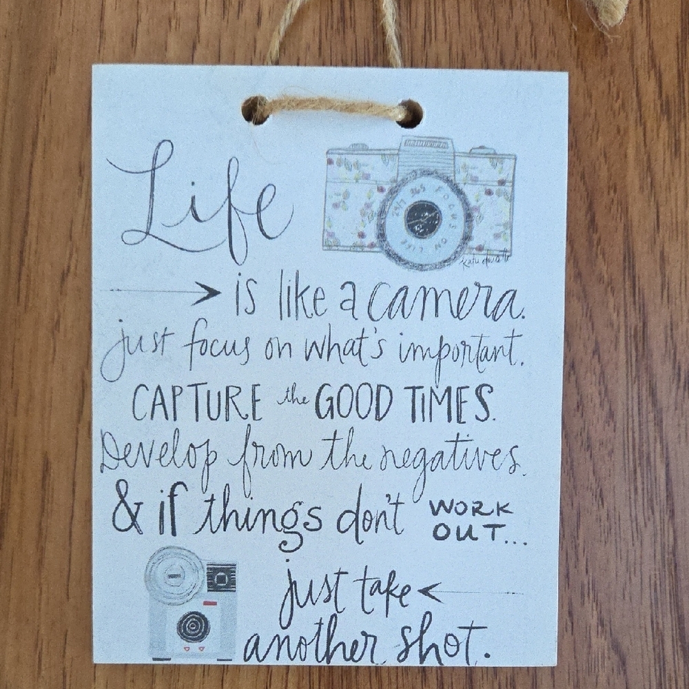 Life Is Like a Camera | Small Wooden Sign - Picture 5 of 5
